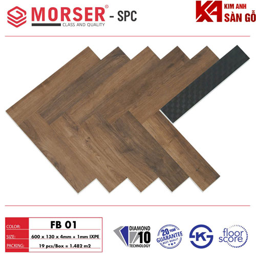 Sàn Nhựa Hèm Khóa Xương Cá MORSER FB-01